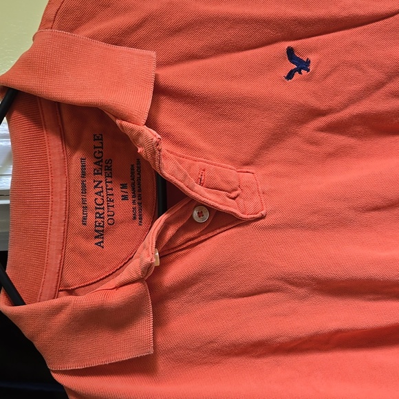 American Eagle Outfitters Vintage Athletic Fit Medium Men's Orange Polo Shirt - Picture 2 of 3